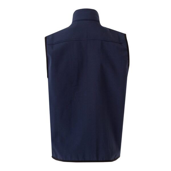 VL VARUNA. Soft shell vest (280g/m²), with polar lining, in polyester (94%) and elastane (6%)