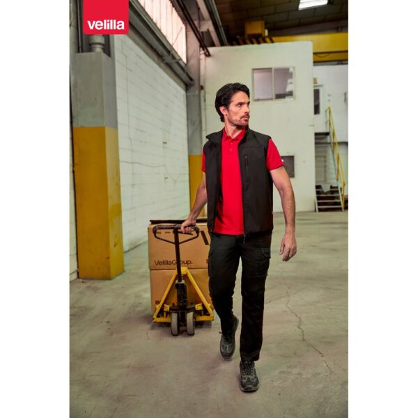 VL VARUNA. Soft shell vest (280g/m²), with polar lining, in polyester (94%) and elastane (6%)