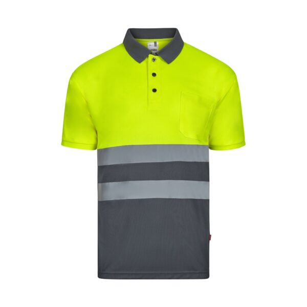 36141_207 VL FORTUNA. Bird-eye polo shirt (140g/m²) with short sleeves, in polyester (100%)