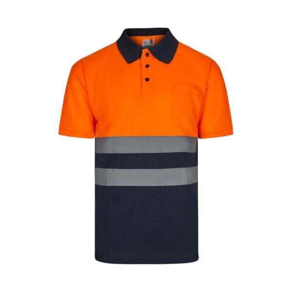 36141_214 VL FORTUNA. Bird-eye polo shirt (140g/m²) with short sleeves, in polyester (100%)