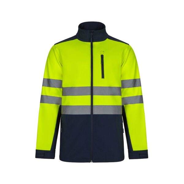 36145_204 VL HESTIA LARGE. Two-tone soft shell jacket (280g/m²), with fleece lining and TPU membrane, in polyester (96%) and elastane (4%)