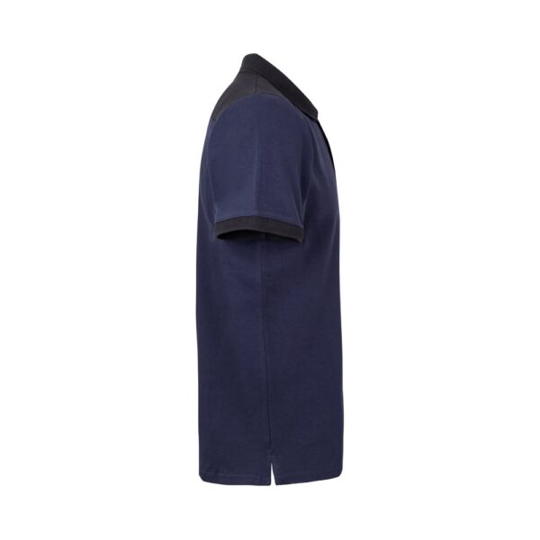 36148_104-c VL VELES. Two-tone stretch piqué polo shirt (200g/m²) with short sleeves, in polyester (96%) and elastane (4%)