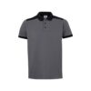 36148_113 VL VELES. Two-tone stretch piqué polo shirt (200g/m²) with short sleeves, in polyester (96%) and elastane (4%)