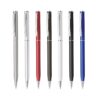 LESLEY METALLIC. Aluminium ball pen with clip and twist mechanism