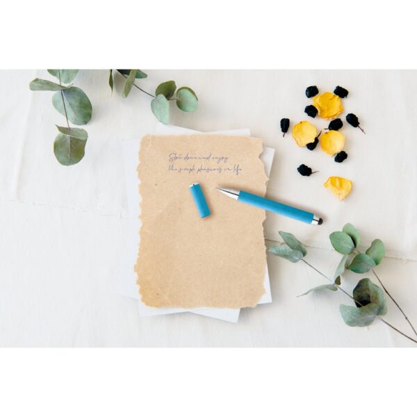 91621_amb PAPYRUS. Ball pen in paper kraft and ABS with touch tip