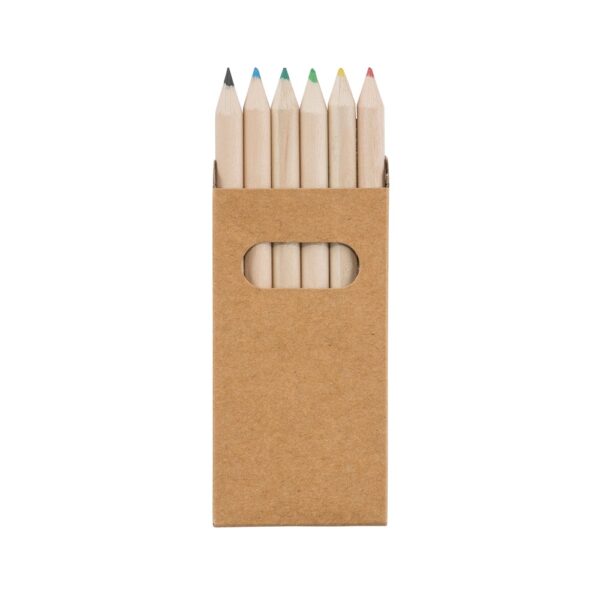 BIRD. Pencil box with 6 coloured pencils