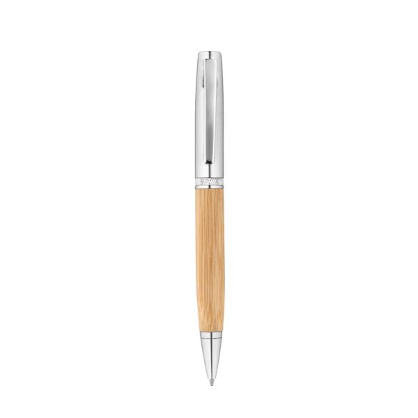 FUJI. Bamboo and metal ball pen with case