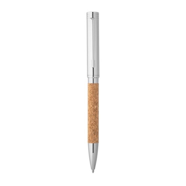 CORKO. Cork and metal ballpoint pen with twist mechanism