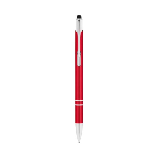GALBA. Aluminium ball pen with touch tip and clip