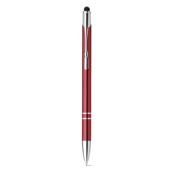 GALBA. Aluminium ball pen with touch tip and clip
