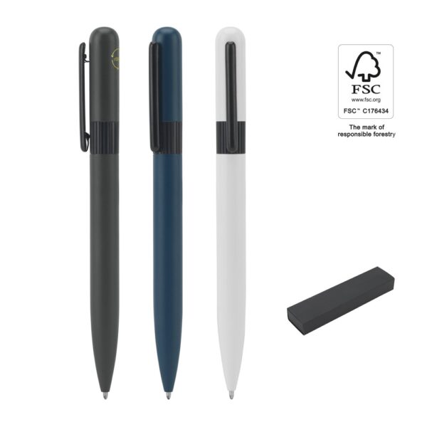 ELSIE ROUND. Metal ballpoint (60% recycled) with rounded design