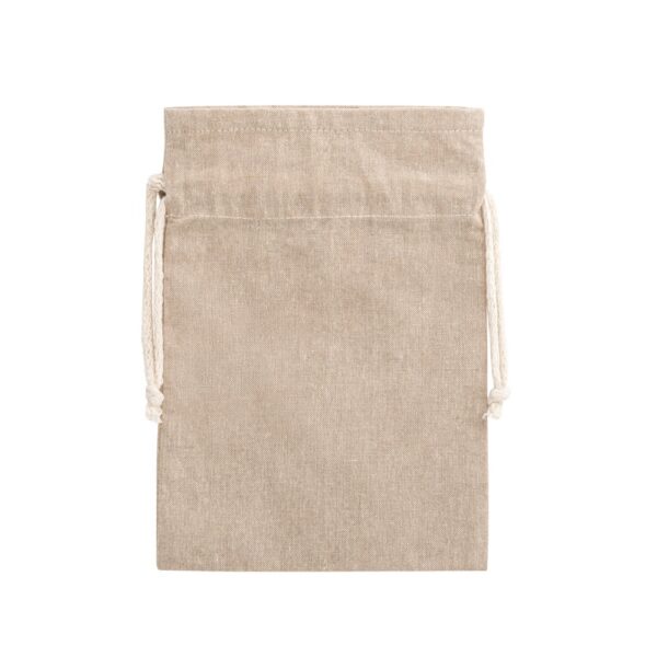 92076_160-a GIBRALTAR. Recycled cotton gift bag (70%) and polyester (30% rPET) (140 g/m²)