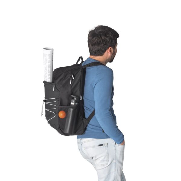 92192_103-d DELFOS BACKPACK. 300D recycled polyester and 600D recycled polyester laptop backpack with reflective elements