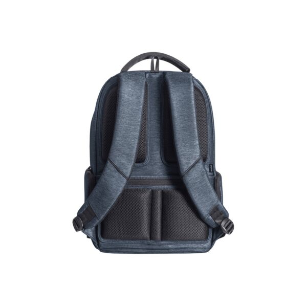 RE-BOSTON. 2Tone recycled nylon waterproof laptop backpack with 210D recycled polyester compartment