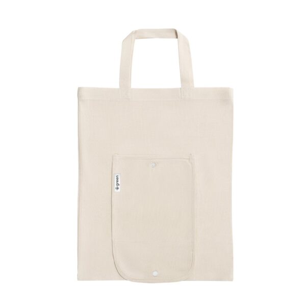 BEIRUT. Foldable bag in cotton (50%), recycled cotton (30%) and polyester (20% rPET) (140 g/m²)