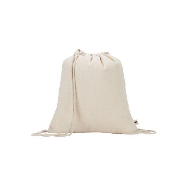 92374_150 MAIORCA. 100% recycled cotton drawstring bag(180 g/m²)