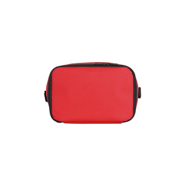 CANCUN. Thermal bag in 600D recycled polyester with adjustable webbing strap 7 L