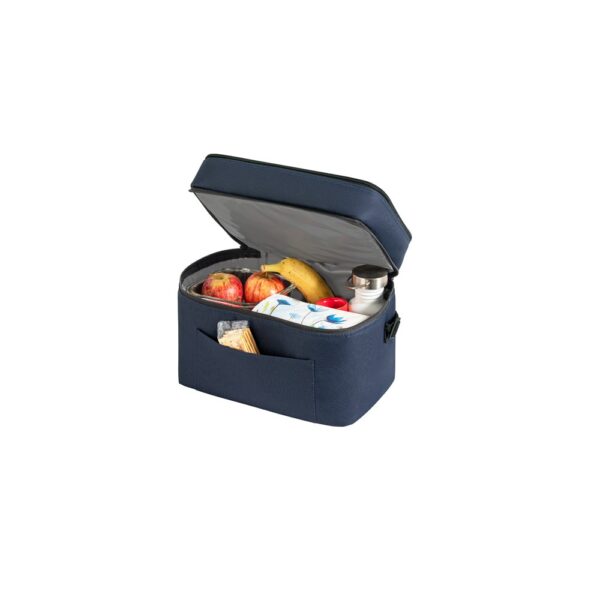 CANCUN LARGE. Thermal bag in 600D, recycled polyester, with adjustable webbing strap 14 L