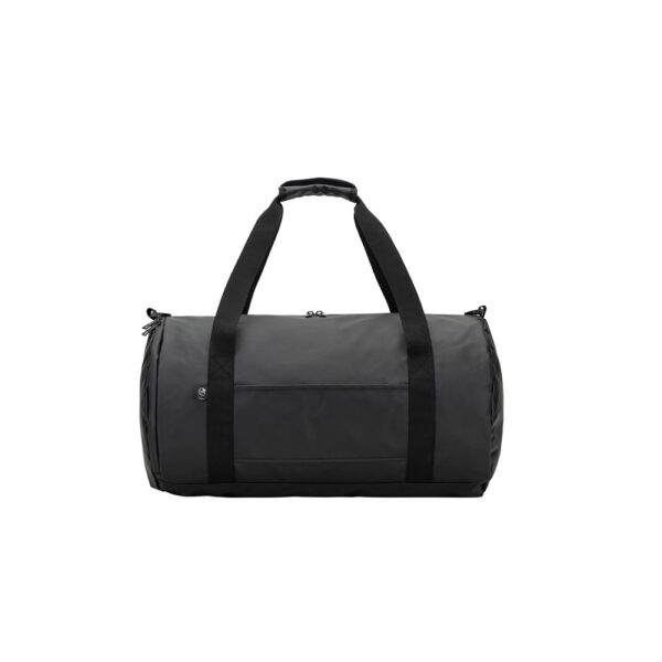 92573_103-b OSASCO SPORT. Cylindrical sports bag in high-density 600D recycled polyester with side compartment for shoes