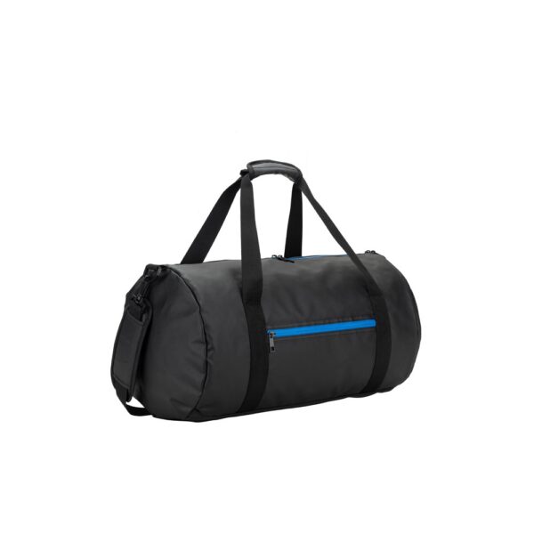 92573_114 OSASCO SPORT. Cylindrical sports bag in high-density 600D recycled polyester with side compartment for shoes