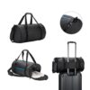 92573_set OSASCO SPORT. Cylindrical sports bag in high-density 600D recycled polyester with side compartment for shoes