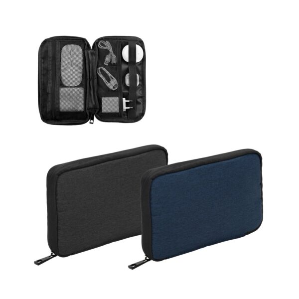 Newcastle BAG. High-density 600D recycled polyester organiser bag with spacious main compartment for tech accessories