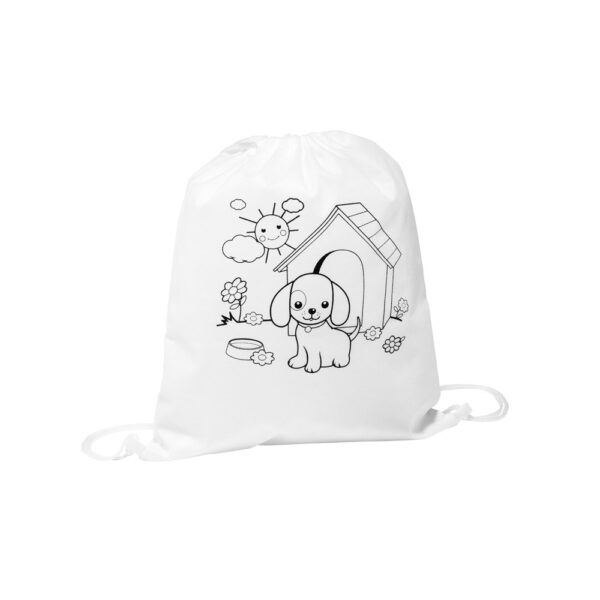 DRAWS. Children's drawstring bag for colouring (80 g/m²)