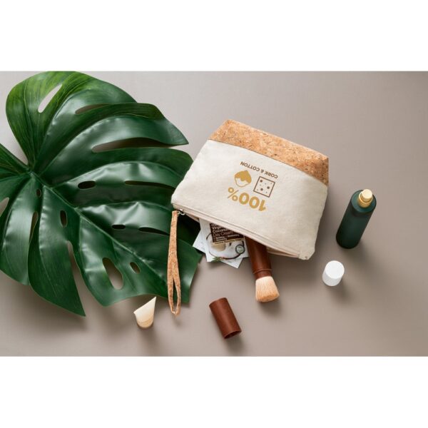 92735_amb BLANCHETT. 100% cotton and cork toiletry bag