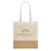 92882_160-a-logo MERCAT. 100% cotton bag (160 g/m²) with imitation jute details