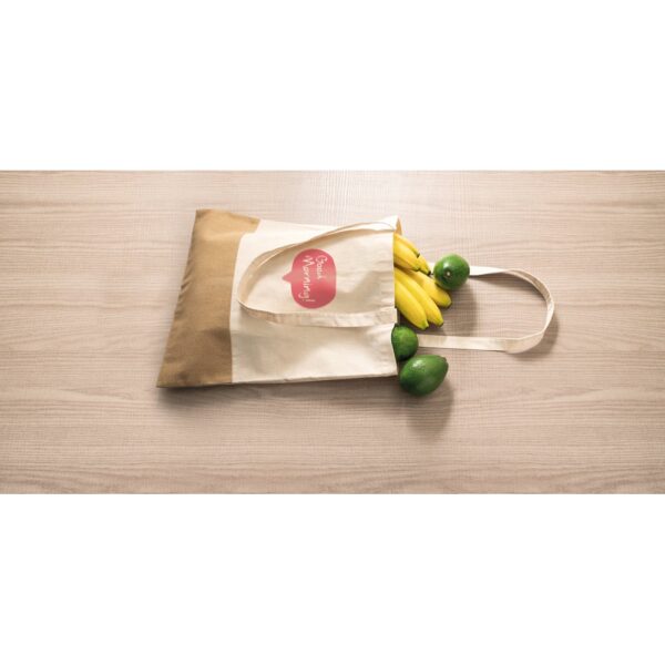 92882_amb MERCAT. 100% cotton bag (160 g/m²) with imitation jute details