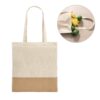 92882_set MERCAT. 100% cotton bag (160 g/m²) with imitation jute details
