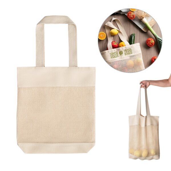 MUMBAI. 100% cotton mesh bag (180 g/m²)