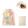 92935_set NAPOLI. 100% cotton bag (120 g/m²) with 100% cotton mesh on the front (100 g/m²)