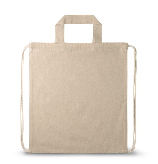 RISSANI. Drawstring bag with recycled cotton (70%) and polyester (30% rPET) (140 g/m²)