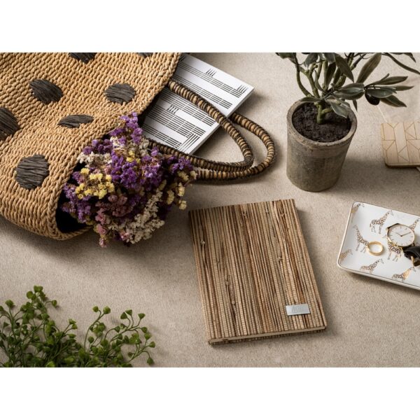 NERUDA. A5 notepad with hardcover made from natural straw fibres