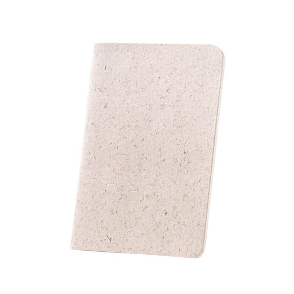 ORGANIC SOFT. A6 notepad with flexible cover made from organic elephant matter (80%)