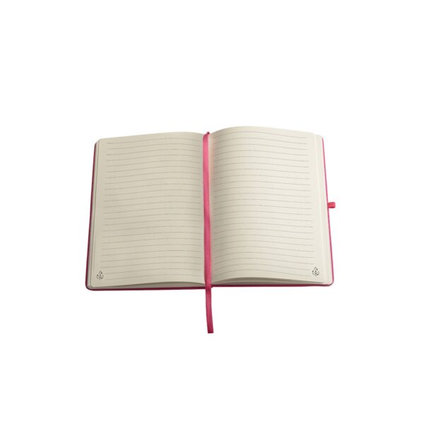 ANNE. A5 notebook in recycled polyester (100% rPET) with lined pages