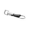 BOURCHIER. Metal and PU keyring with hook