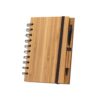 93485_160 DICKENS A5. A5 spiral notebook in bamboo with 100% recycled paper