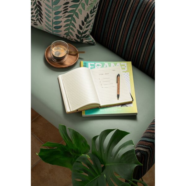 FREUD. A5 notepad and ballpoint pen set in cork