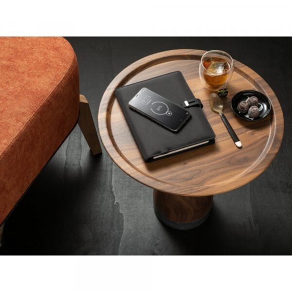 EMERGE A5 FOLDER. A5 folder in 300D recycled polyester (100% rPET) with wireless charger