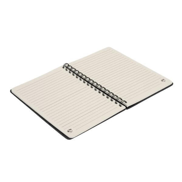 MISHIMA. A5 notebook with semi-hard cover in recycled felt (100% rPET) with rings and lined pages