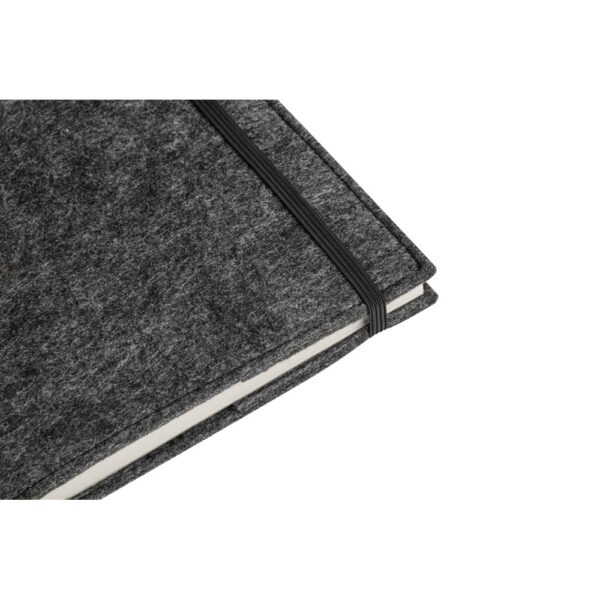 93636_133-d BALDWIN. A5 notepad with recycled felt cover (100% rPET) and lined pages in 100% recycled paper