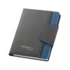 RUSSEL. PU and polyester fabric cover with A5 notebook with plain pages