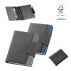 RUSSEL. PU and polyester fabric cover with A5 notebook with plain pages
