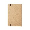 HAWKINS. Pocket cork notebook with plain pages, in FSC™ certified material and other controlled materials