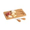 WOODS. Bamboo cheese board with 2 bamboo and stainless steel accessories