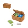 BURDOCK. Bamboo tea box with 2 compartments and magnet closure