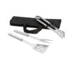 SOARES. Barbecue set with 3 stainless steel pieces