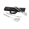 SOARES. Barbecue set with 3 stainless steel pieces